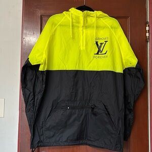 Assholes Live Forever LV 1/4 zip windbreaker with hood